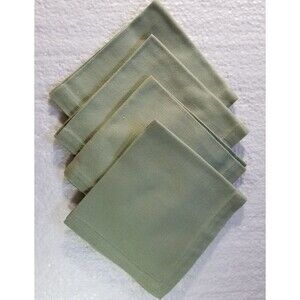 Pottery Barn Cocktail Napkins Fabric Classic Celery Green Square Contemporary